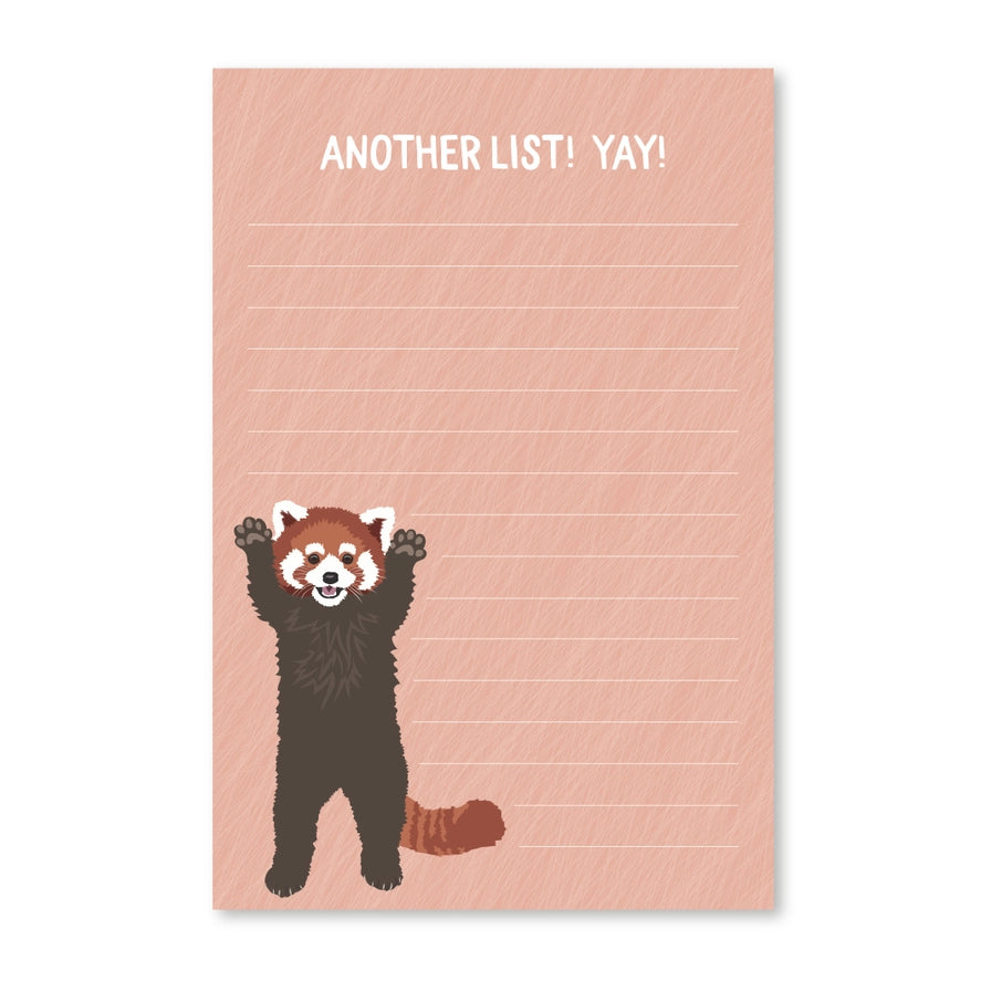 Another List Red Panda Notepad