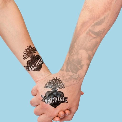 Familia Heart Tattoo Pair