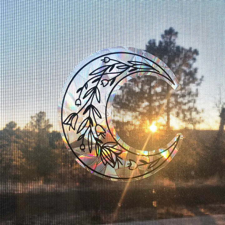 Floral Moon Suncatcher