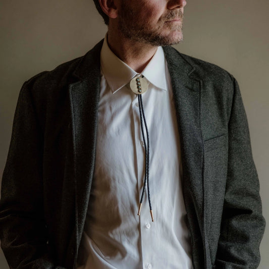 Gallatin Bolo Tie - Black Leather