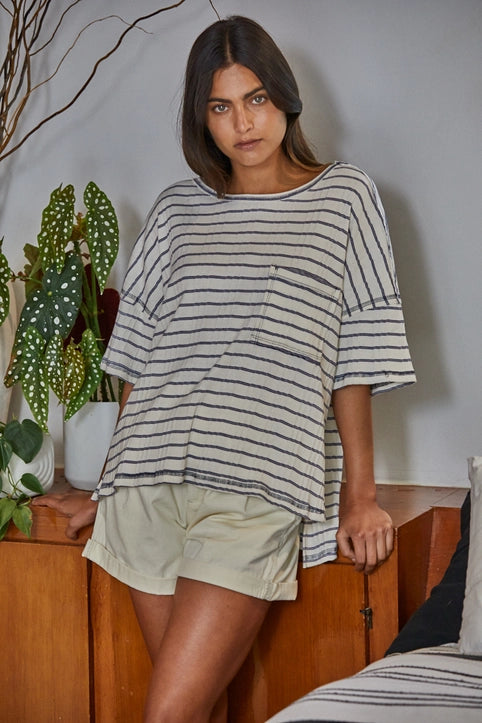 Hacci Boat Neck Tee