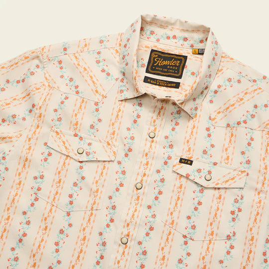 H Bar B Snapshirt - Hibiscus Ribbons