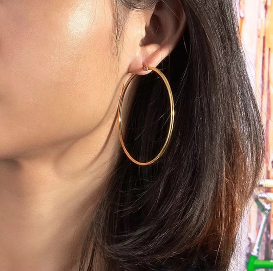 Silver Oversized Hoop Earrings