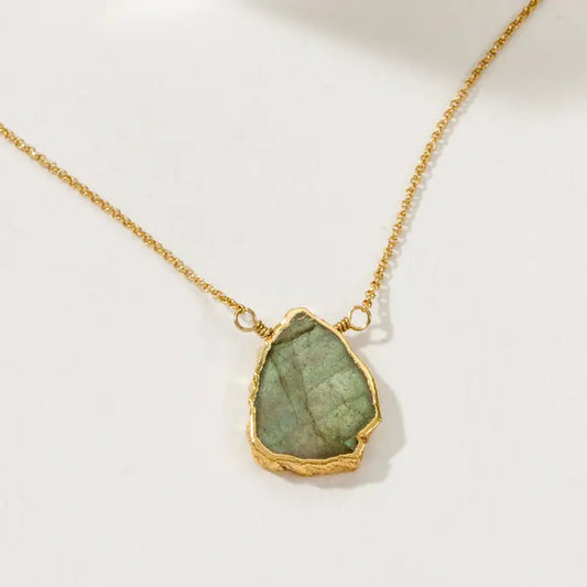 Genuine Stone Labradorite Necklace