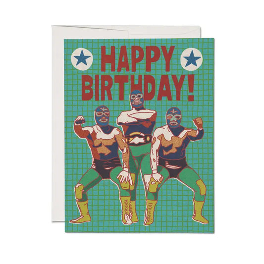 Luchador Birthday Card