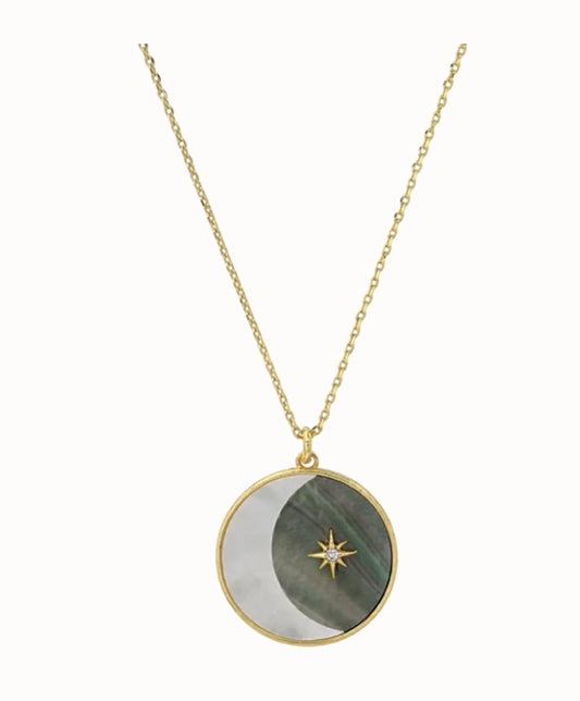 Moon Talisman Medallion Necklace