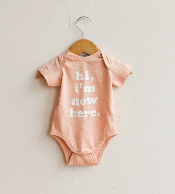 I'm New Here Onesie (Peach)