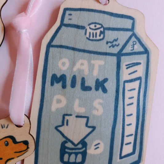 Wooden Oat Milk Ornament