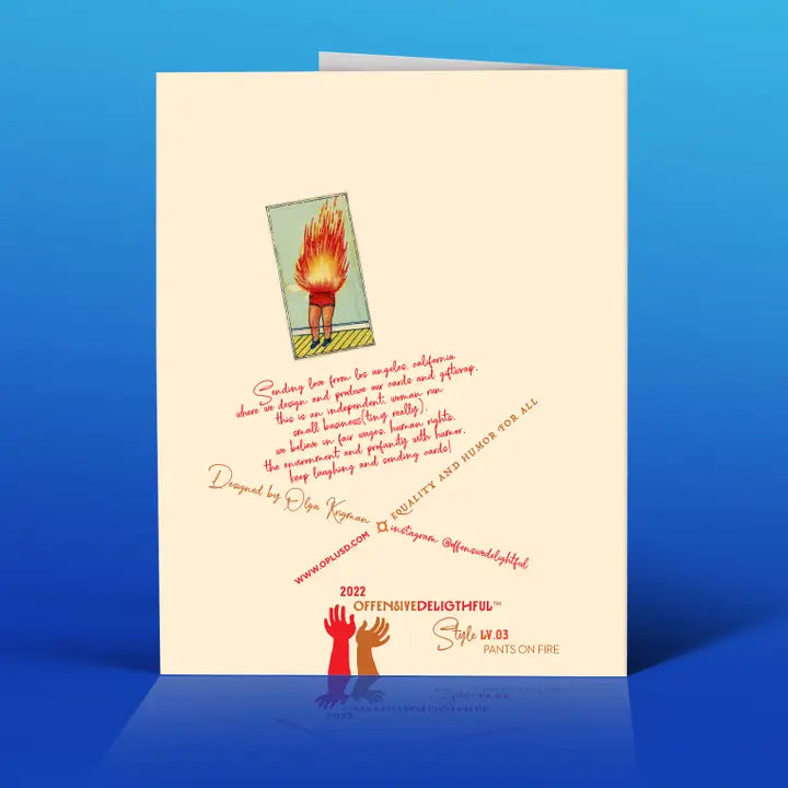 Pants On Fire Love Card