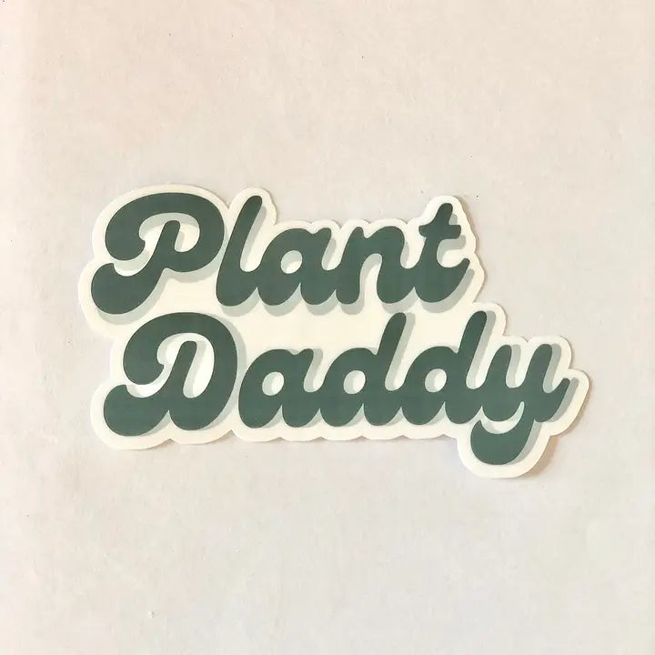 Retro Plant Daddy Vinyl Sticker