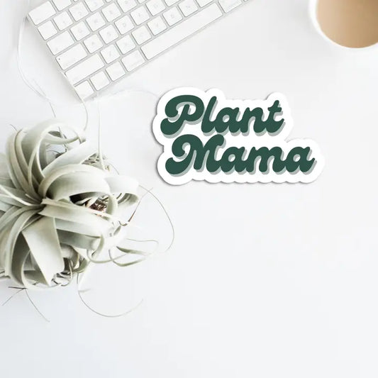 Retro Plant Mama Vinyl Sticker