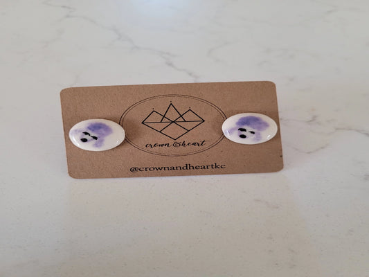 Dog Stud Porcelain Earrings
