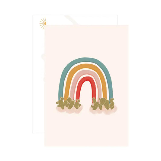 Prickly Pear Rainbow Post Card