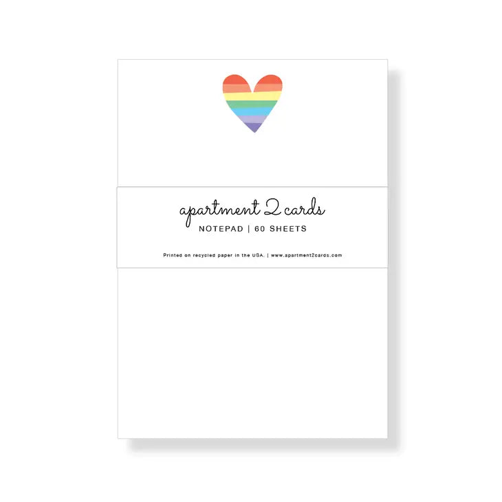 Rainbow Heart Notepad