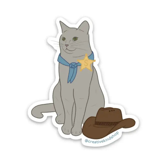 Sheriff Cat Vinyl Sticker