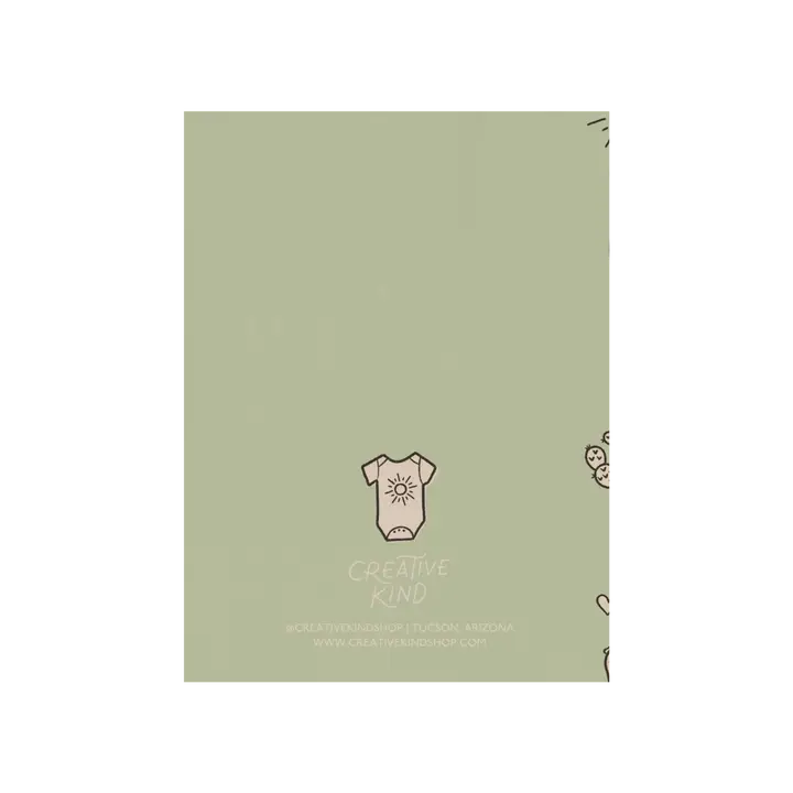 Southwest Baby Card – Western Sketch Hello Baby Greeting Card