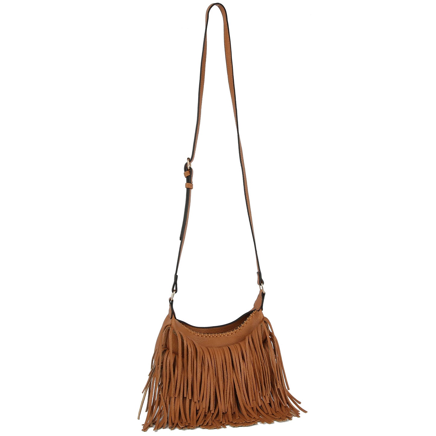 Fringe Hobo Crossbody Bag