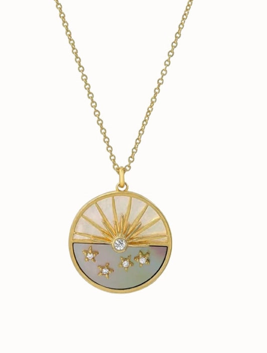Sun Talisman Medallion Necklace