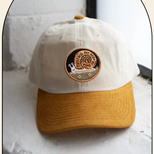 Trying Snail Embroidered Dad Hat