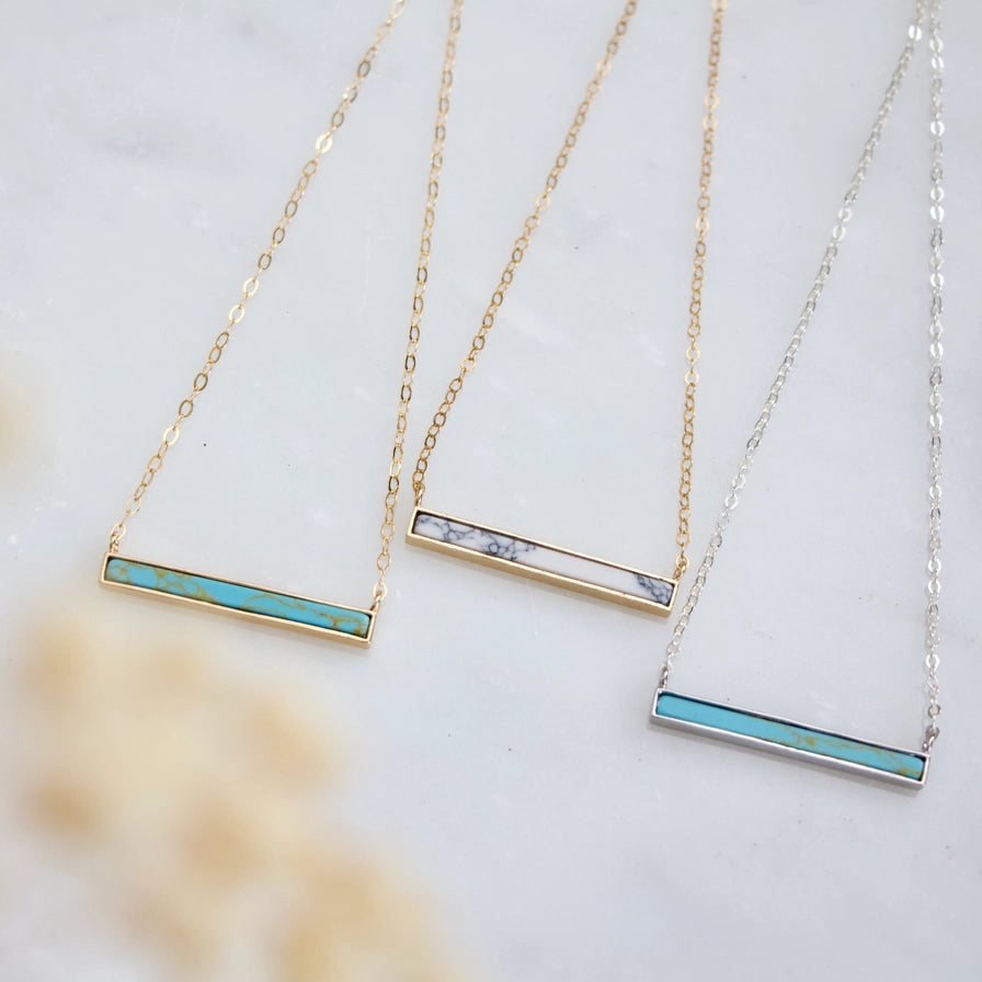 Turquoise Bar Necklace