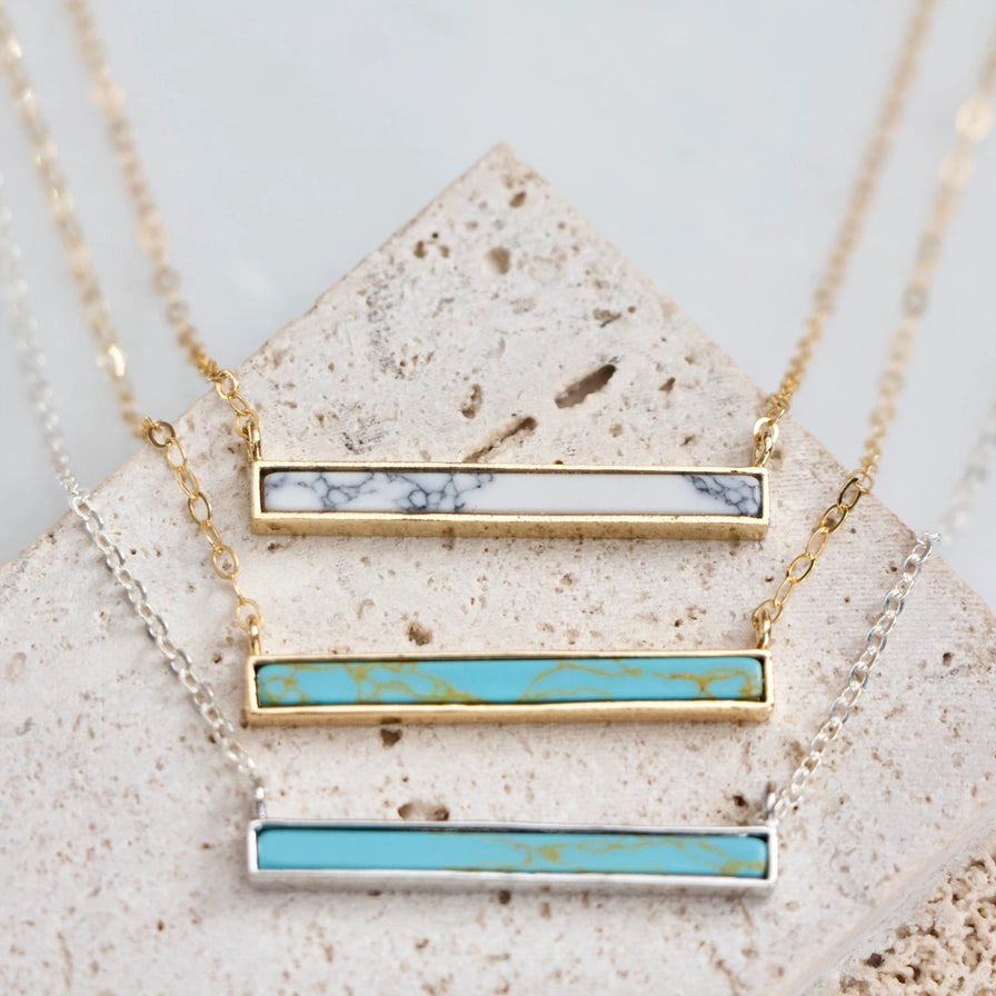 Turquoise Bar Necklace