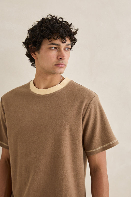 Contrast Vintage Terry SS T Shirt