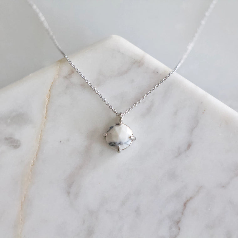 White Turquoise Howlite Necklace