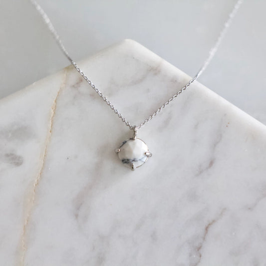 White Turquoise Howlite Necklace