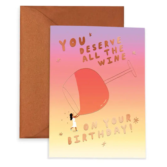 All the Wine Birthday Card