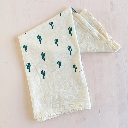 Cactus Natural Tea Towel