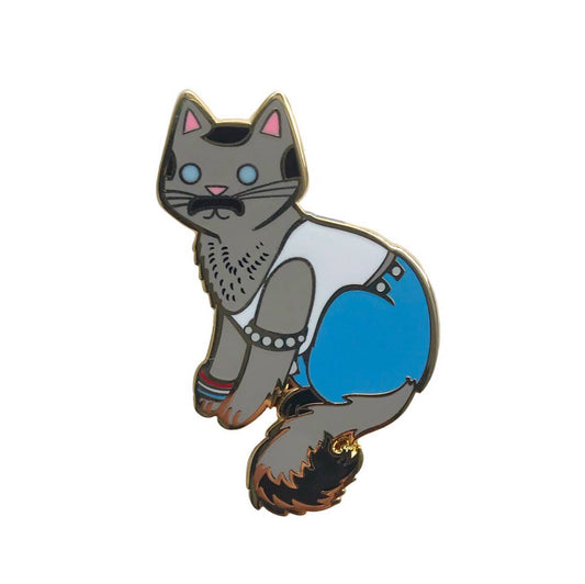 Freddie Purrcury Cat Enamel Pin