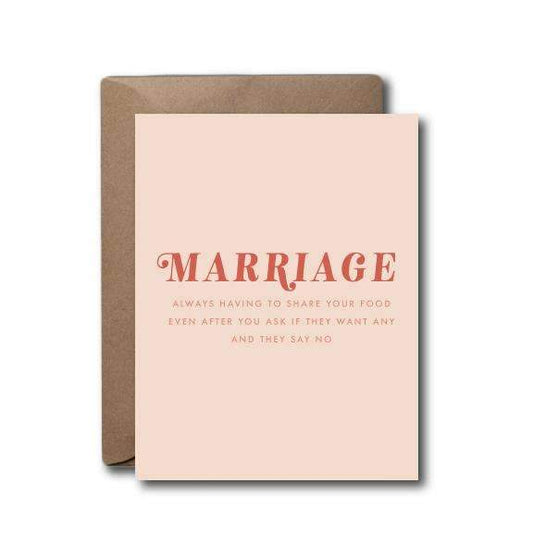 Sharing Food Wedding Greeting Card