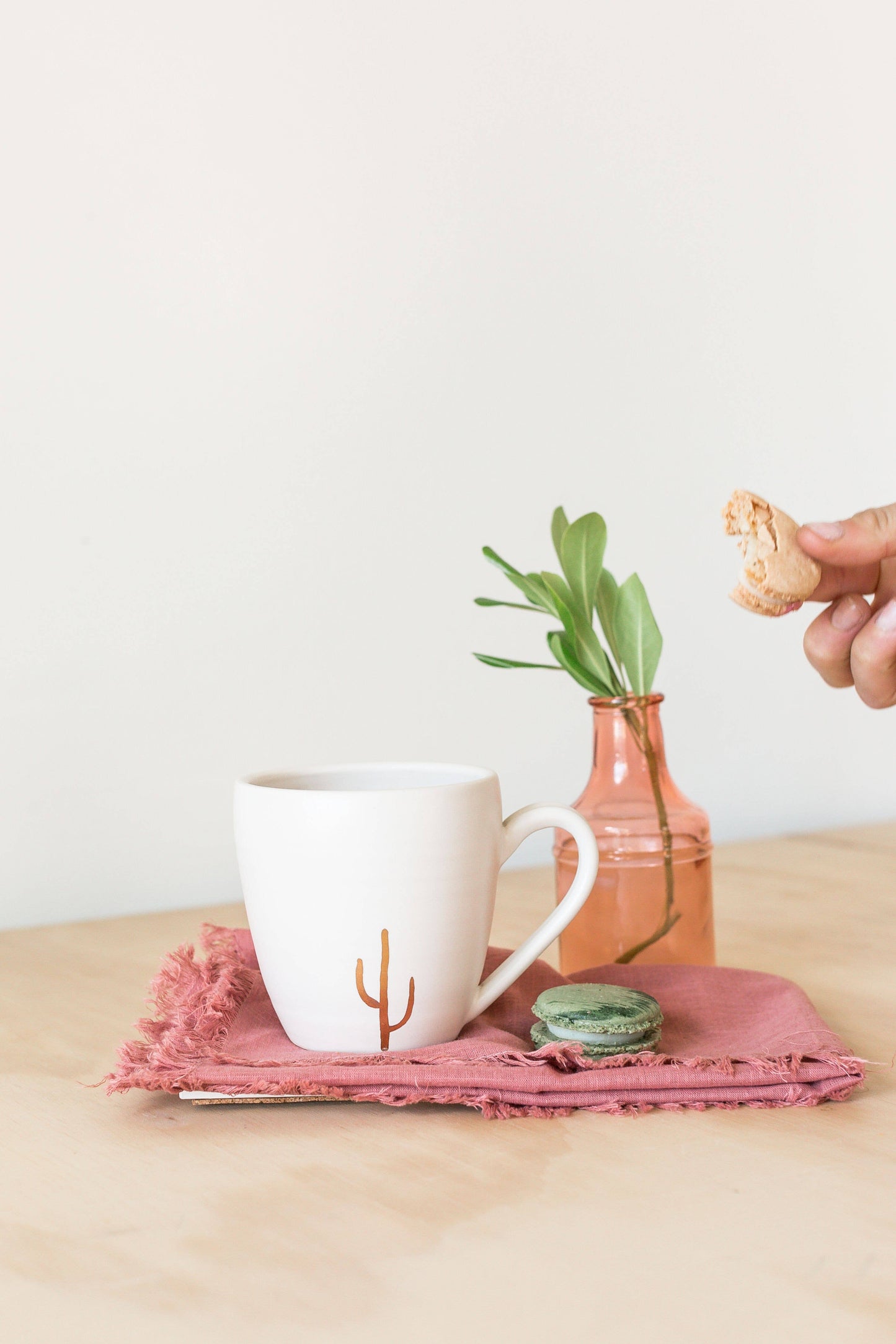 Gold Cactus Ceramic Mug