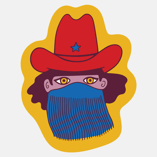 Masked Cowgirl Sticker