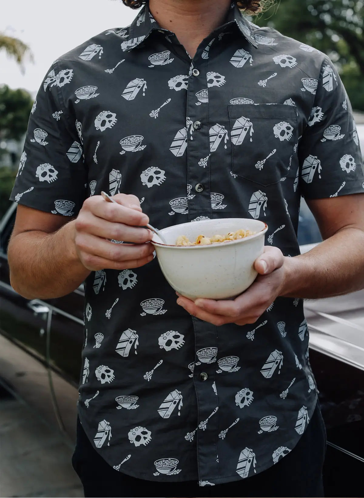Cereal Killer Mens Button-Up Shirt