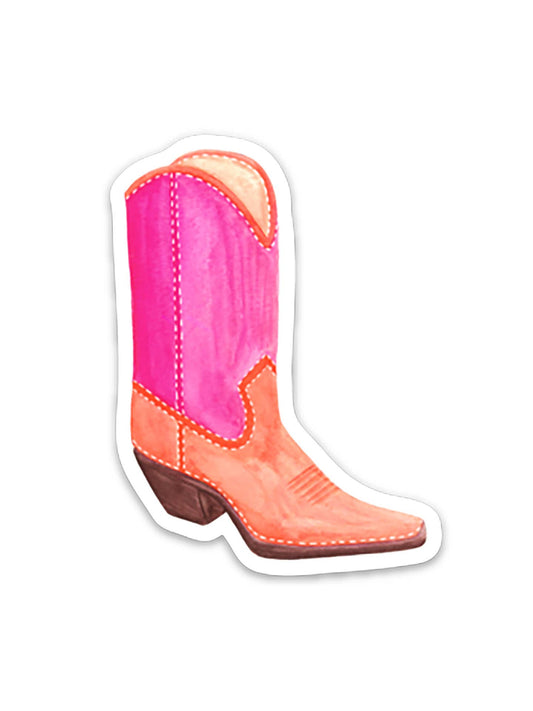 Pink Boot Sticker