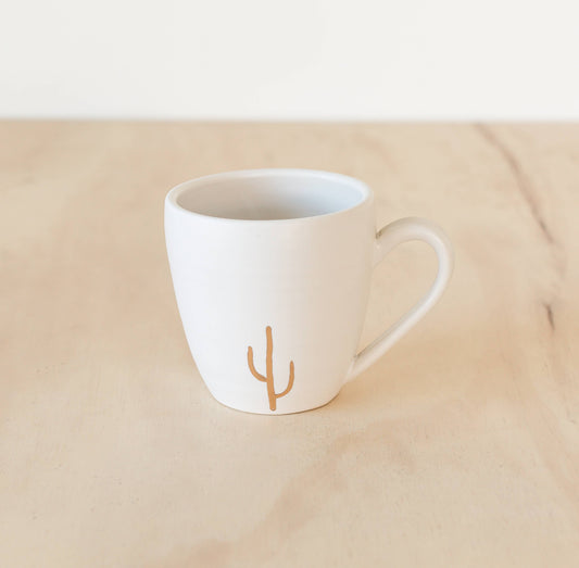Gold Cactus Ceramic Mug