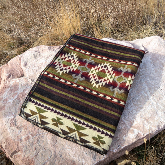 Andean Alpaca Wool Blanket - Cactus