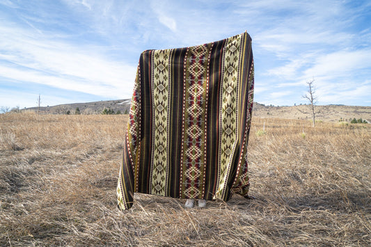 Andean Alpaca Wool Blanket - Cactus