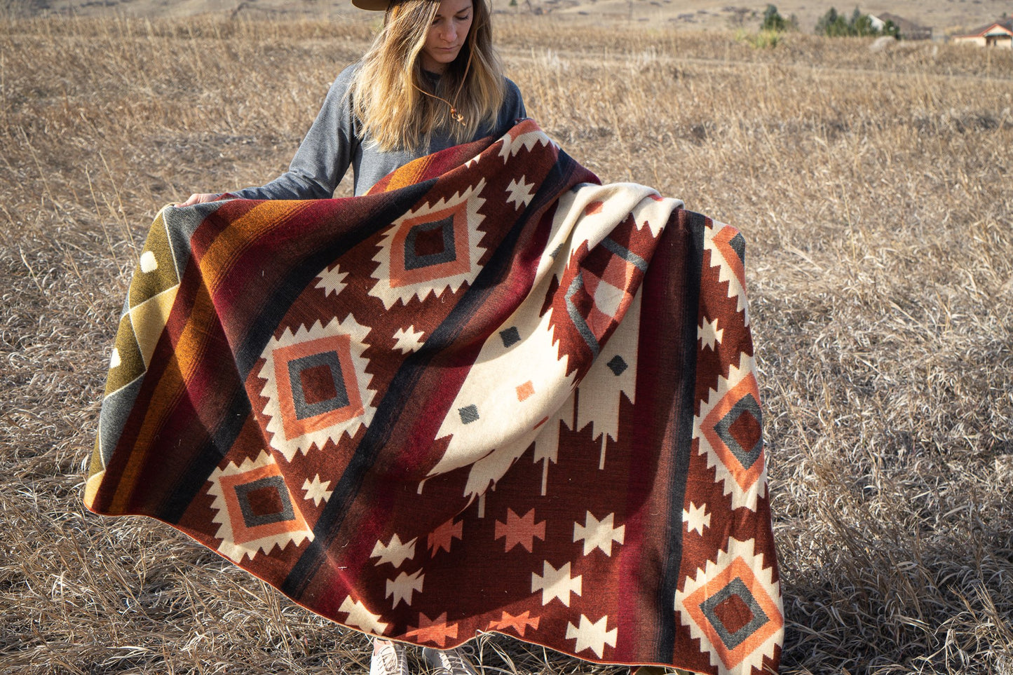 Andean Alpaca Wool Blanket - Western