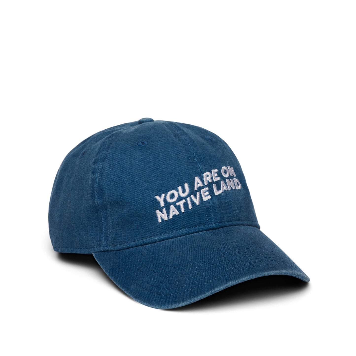 'YOU ARE ON NATIVE LAND' DAD CAP BLUE