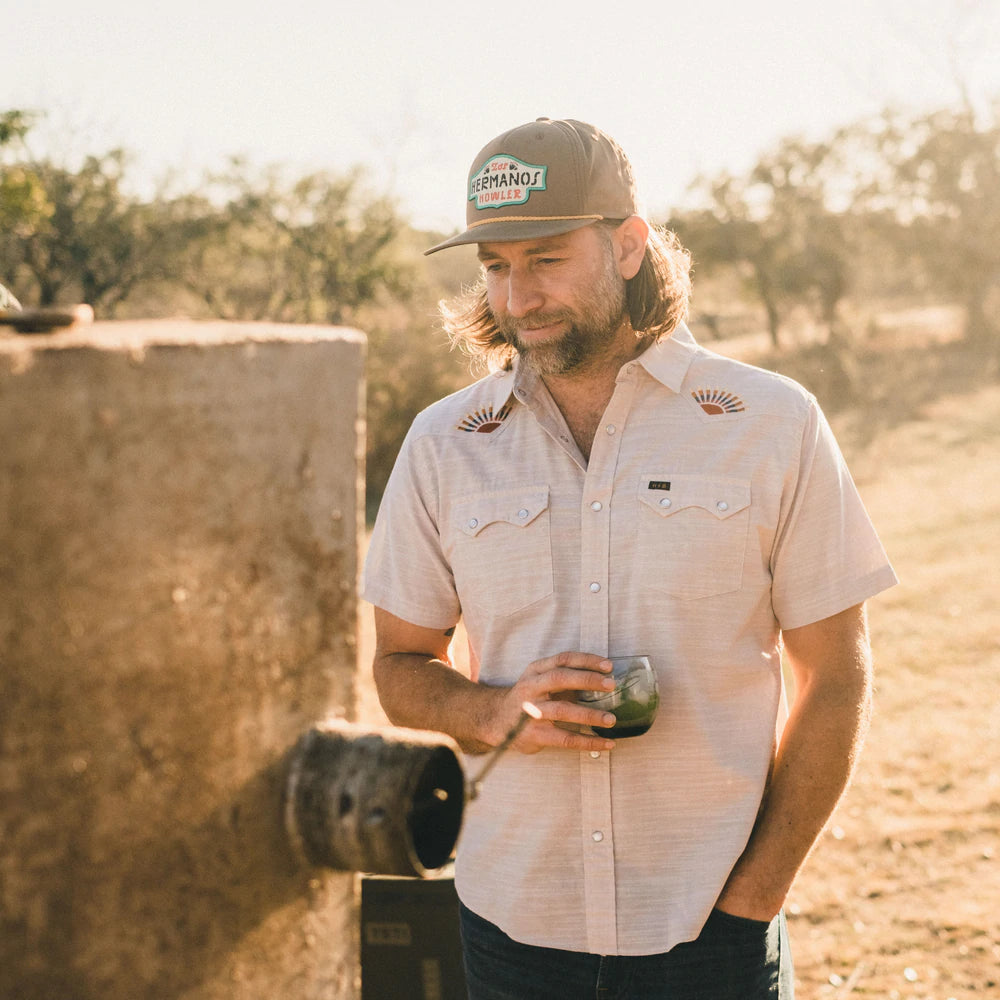 Los Hermanos Badge Structured Snapback Hat Cinder Bunky Boutique