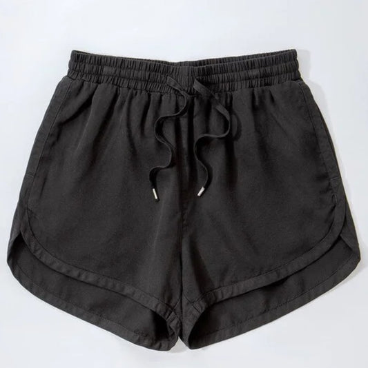 Everywhere Drawstring Shorts in Black