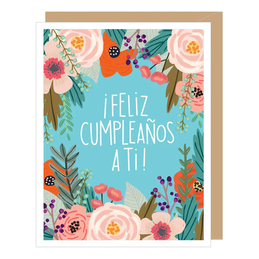 Spanish Floral Birthday Card