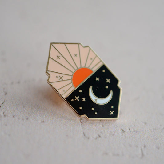Sun and Moon Enamel Pin