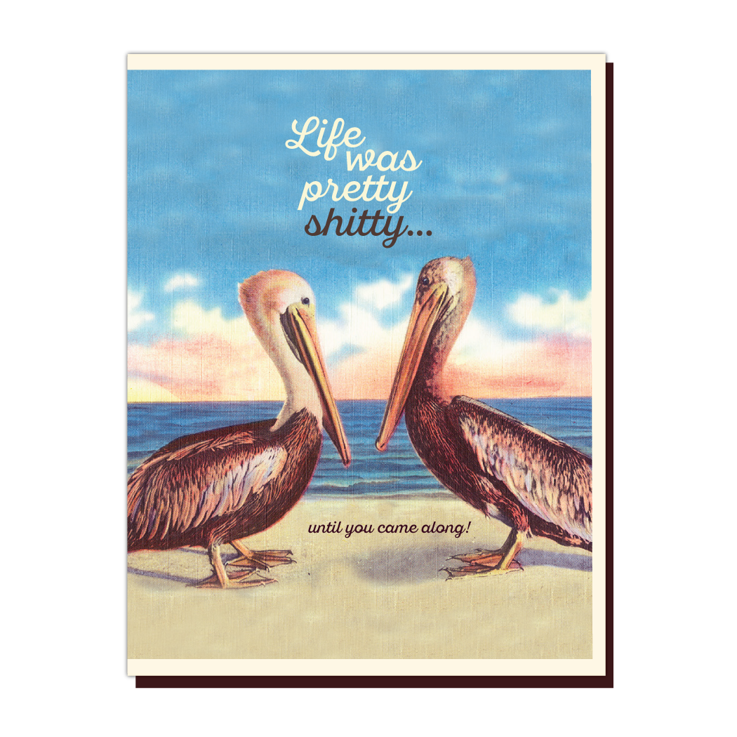 Pelicans Love card