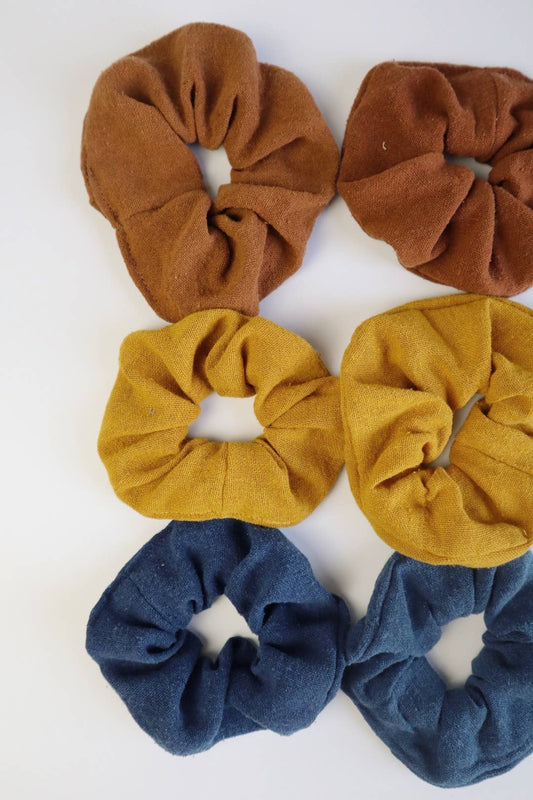 Raw Silk Naturally Dyed Hair Scrunchies
