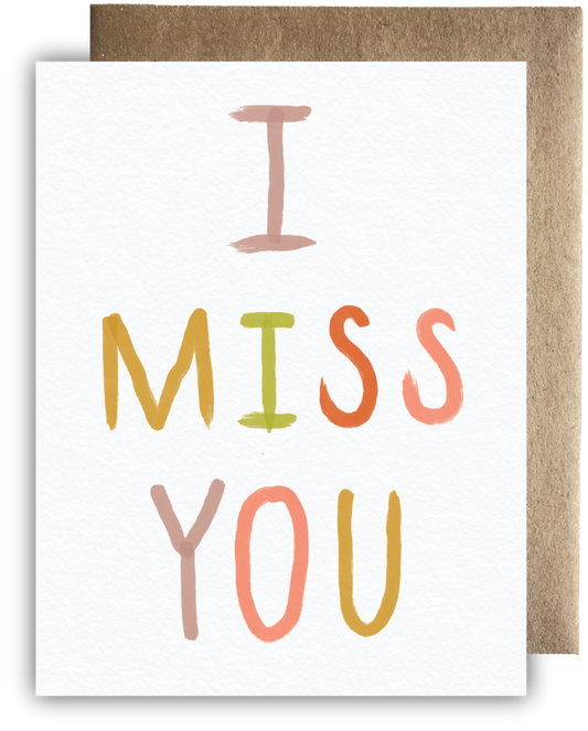 Bright and Bold I Miss You Card