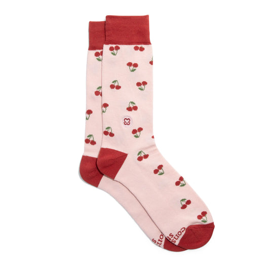 Socks that Support Breast Cancer Prevention - Cherry