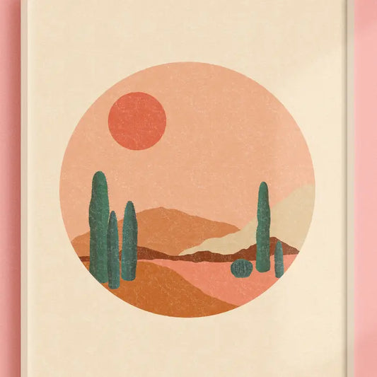 Circle Desert Art Print